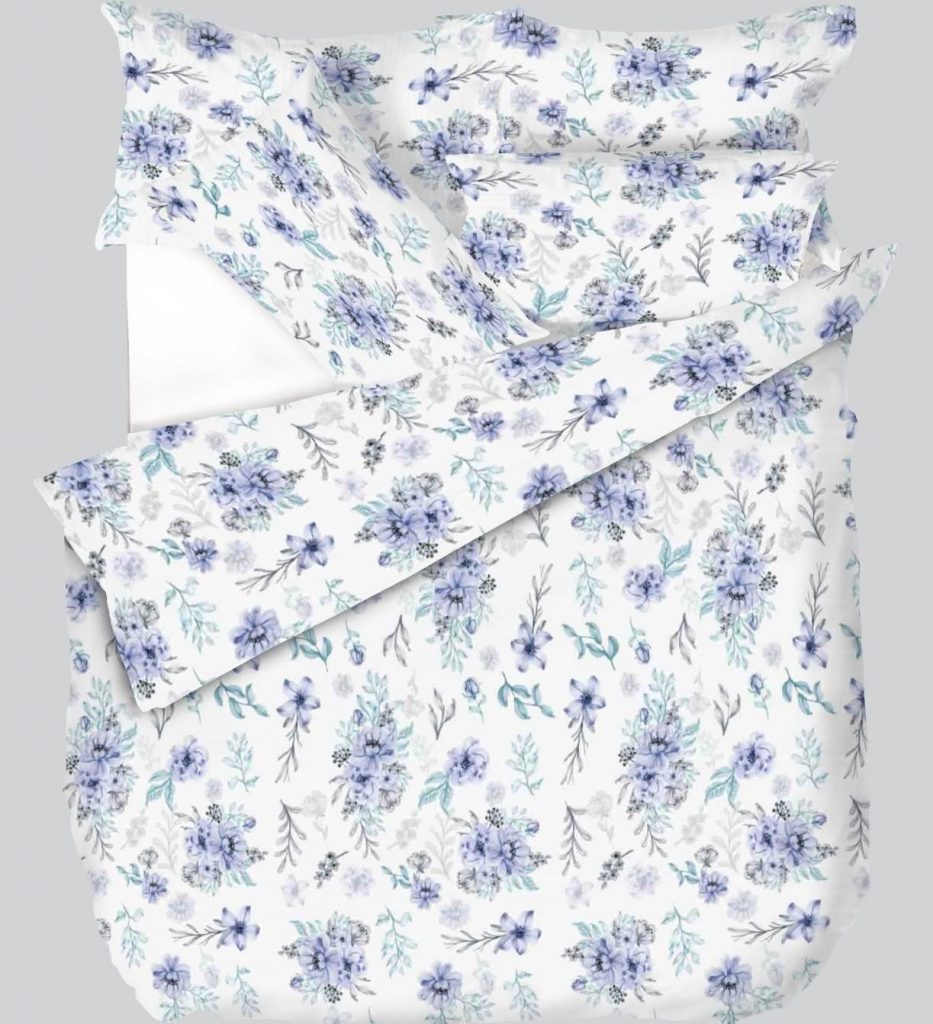 Bouquet Blue Duvet Cover Set