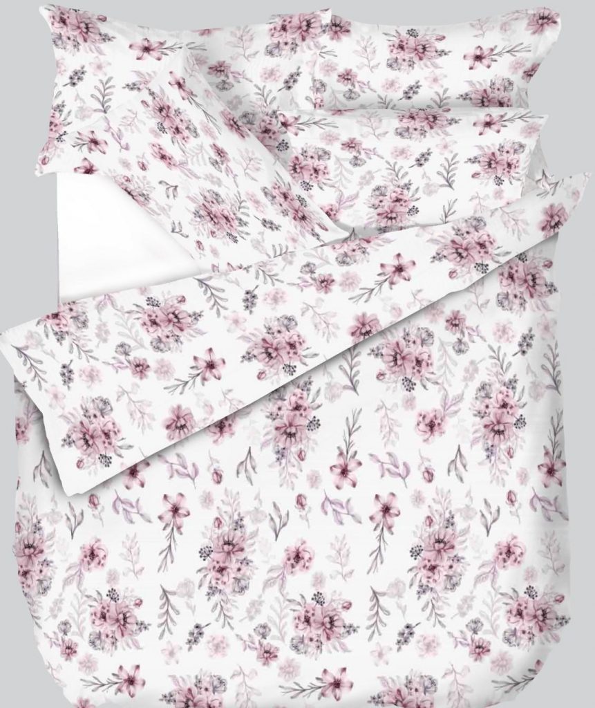 Bouquet Pink Duvet Cover Set