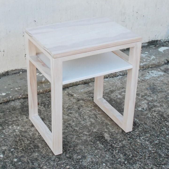 Oslo Pedestal 1 Shelf Open Sides – Coastal White - Image 2
