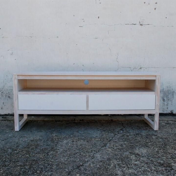 Oslo Plasma Unit 2 Drawer + Shelf – Coastal White