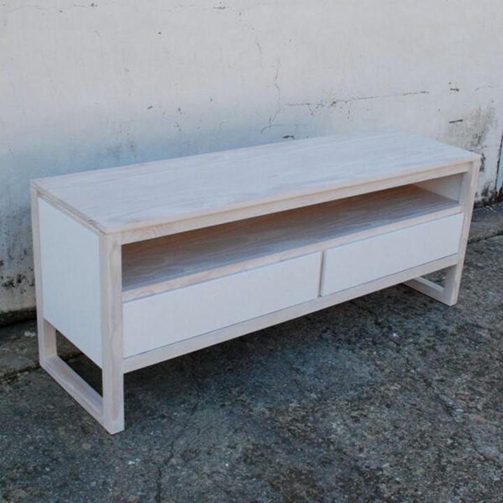 Oslo Plasma Unit 2 Drawer + Shelf – Coastal White - Image 3