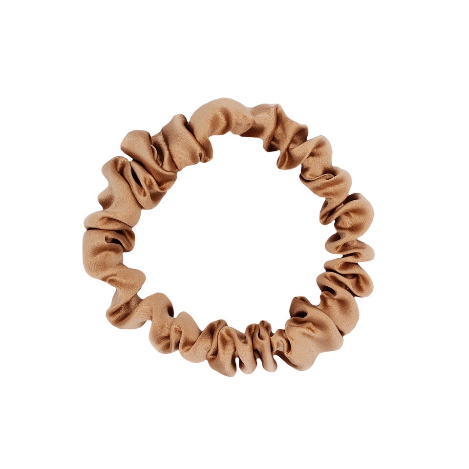 Pure Silk Scrunchies 3 pack – Chocolate Trio SLIM - Image 4