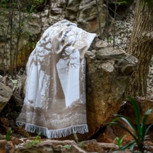 Baobab I Coffee/Cobblestone Throw