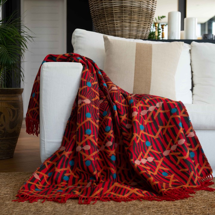 Himba | Red/Old Gold Throw