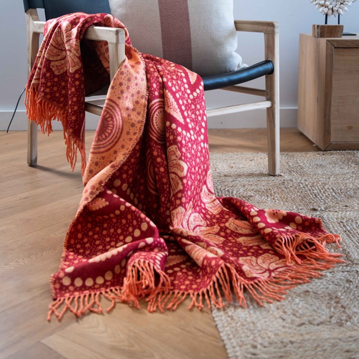 Shweshwe | Paprika Firecracker Throw