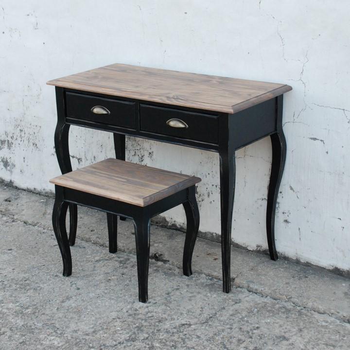 Vintage Dresser 2 drawer Cabriolet – Black Walnut (Pine)