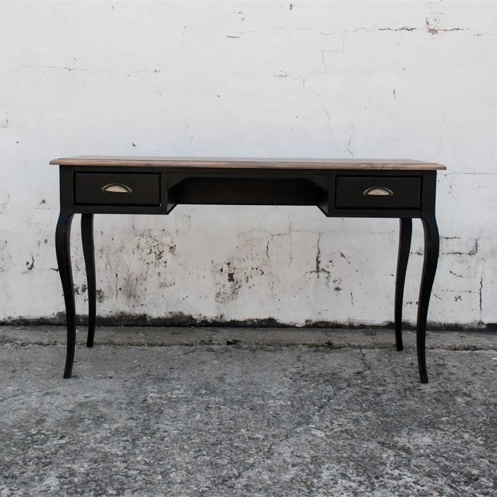 Vintage Writing Desk Cabriolet – Black/Walnut (Pine)