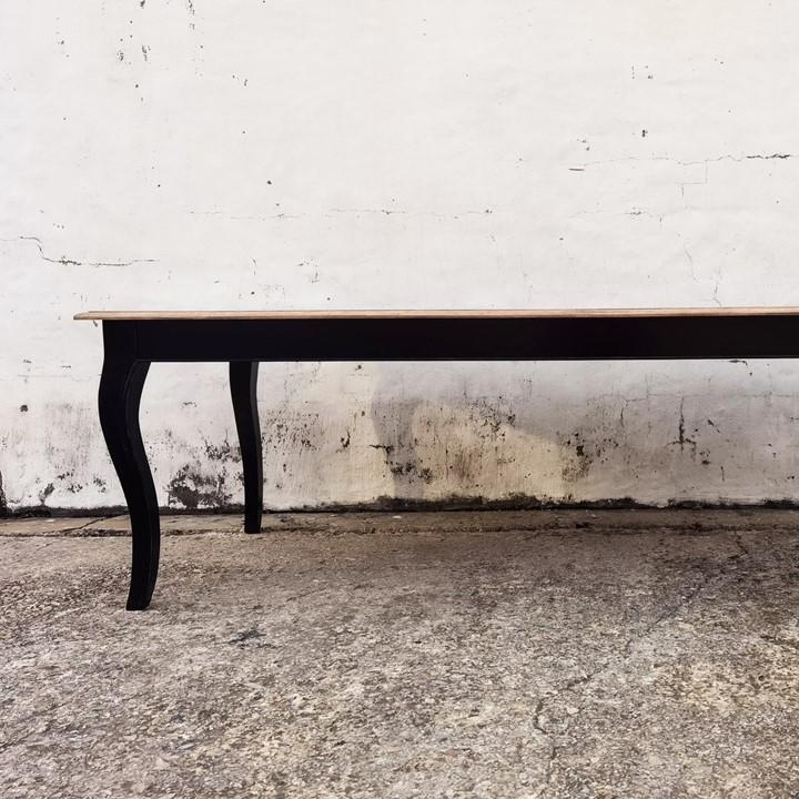 Vintage Dining table – Black/Walnut (Pine) - Image 2