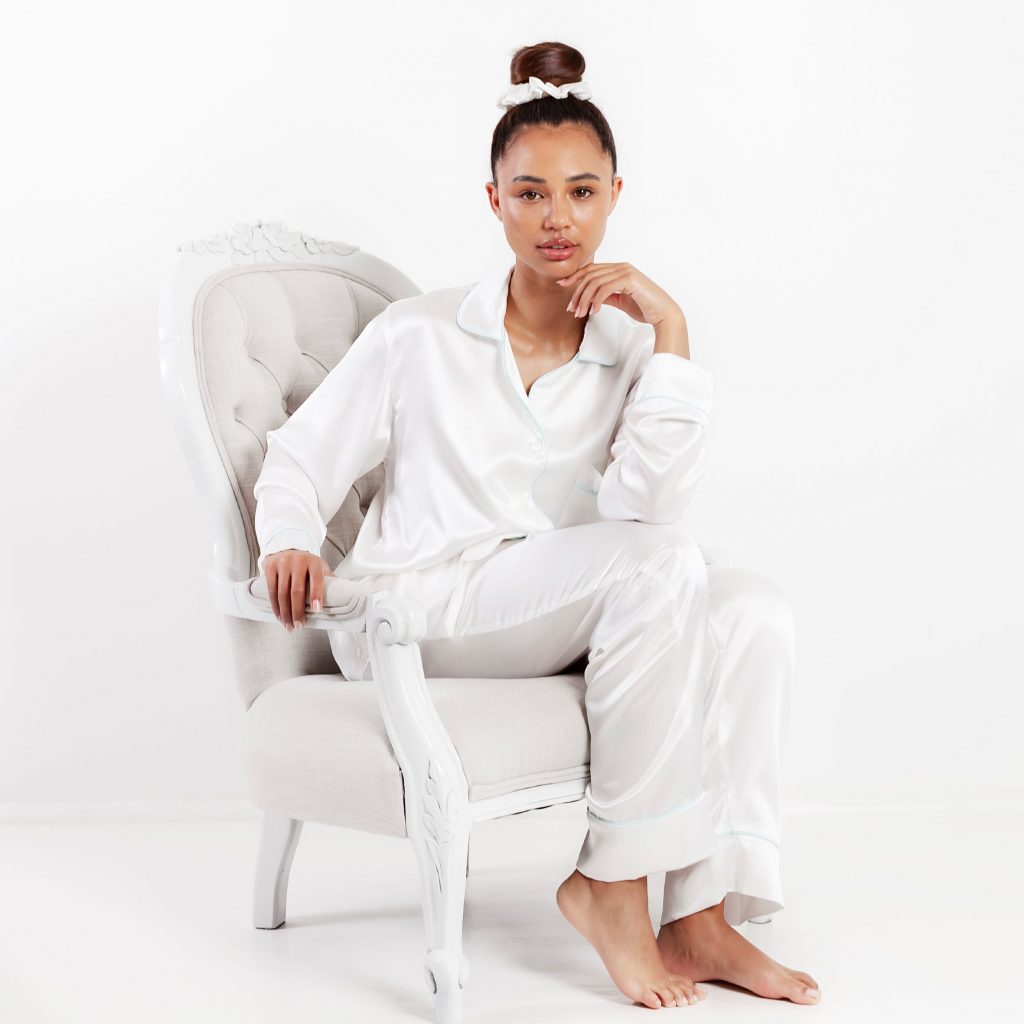 Ladies Long Sleeve PJ’s – White