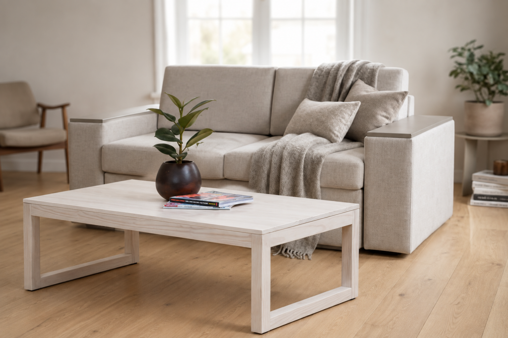 Oslo Coffee Table – Coastal White (Pine)