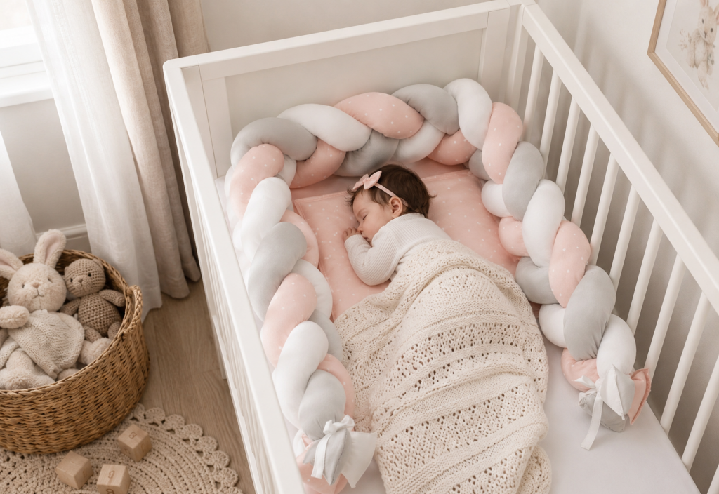 Pure Silk baby cot bumper