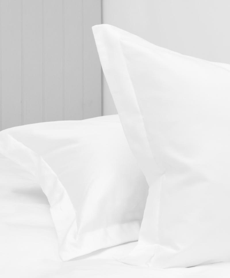 200th Cotton Percale Pillowcase Oxford Set White